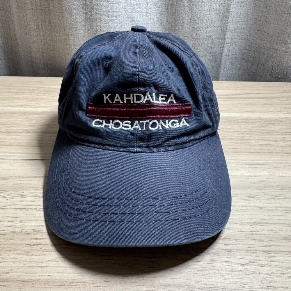 Kahdalea Chosatonga Baseball Cap Mens OSFM Navy Blue Embroidered Dad Hat Retro